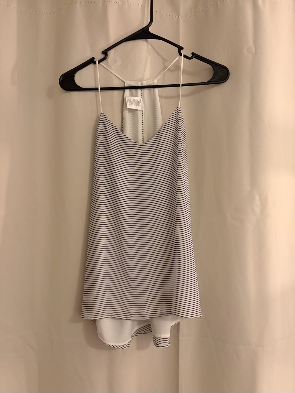 Express White & Black Striped Cami Top
